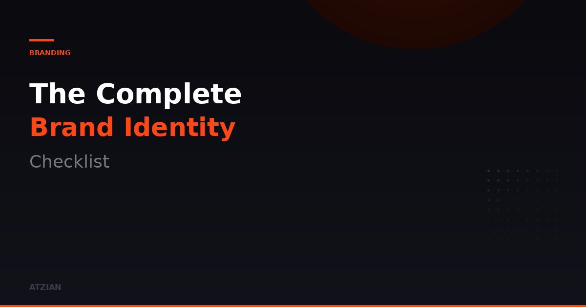 The Complete Brand Identity Checklist for Startups