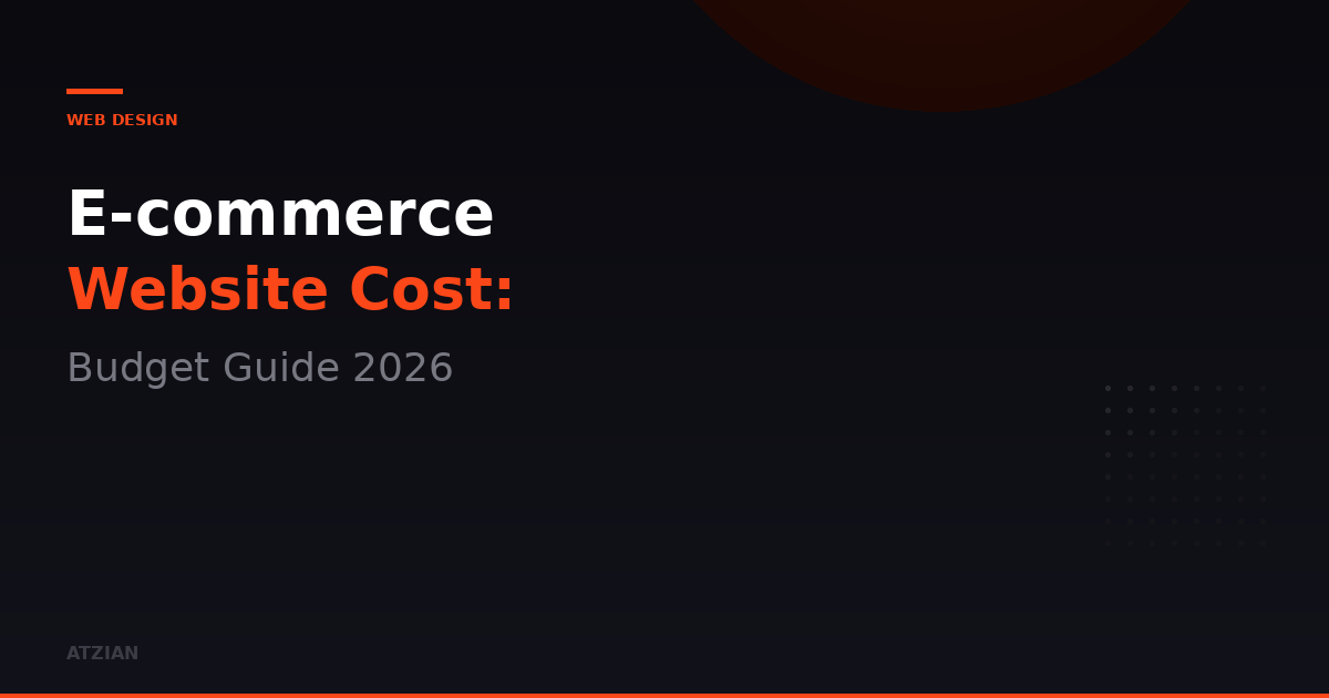 E-commerce Website Cost: Budget Guide for 2026